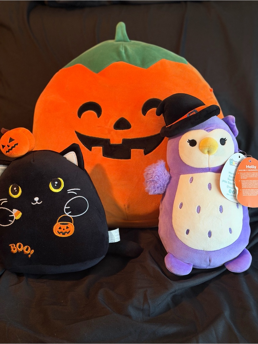 Squishmallows Halloween Plush Trio - Orange, Black & Purple